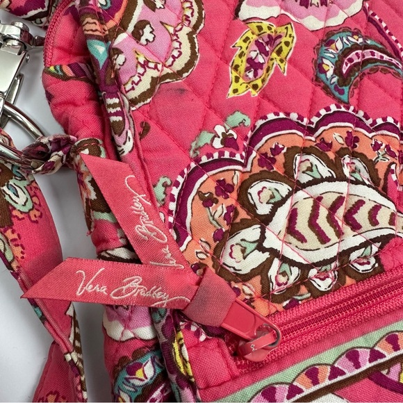 Vera Bradley Pink Paisley Cross Body Purse - Picture 6 of 11